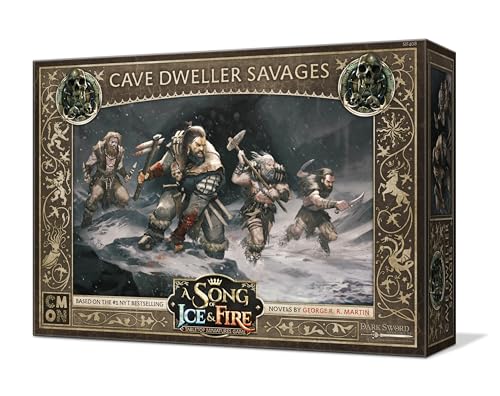 CMON cave dweller savages sculpt detail highlights intricate miniatures for painting.