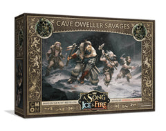 CMON cave dweller savages unit box front view for immersive tabletop battles.