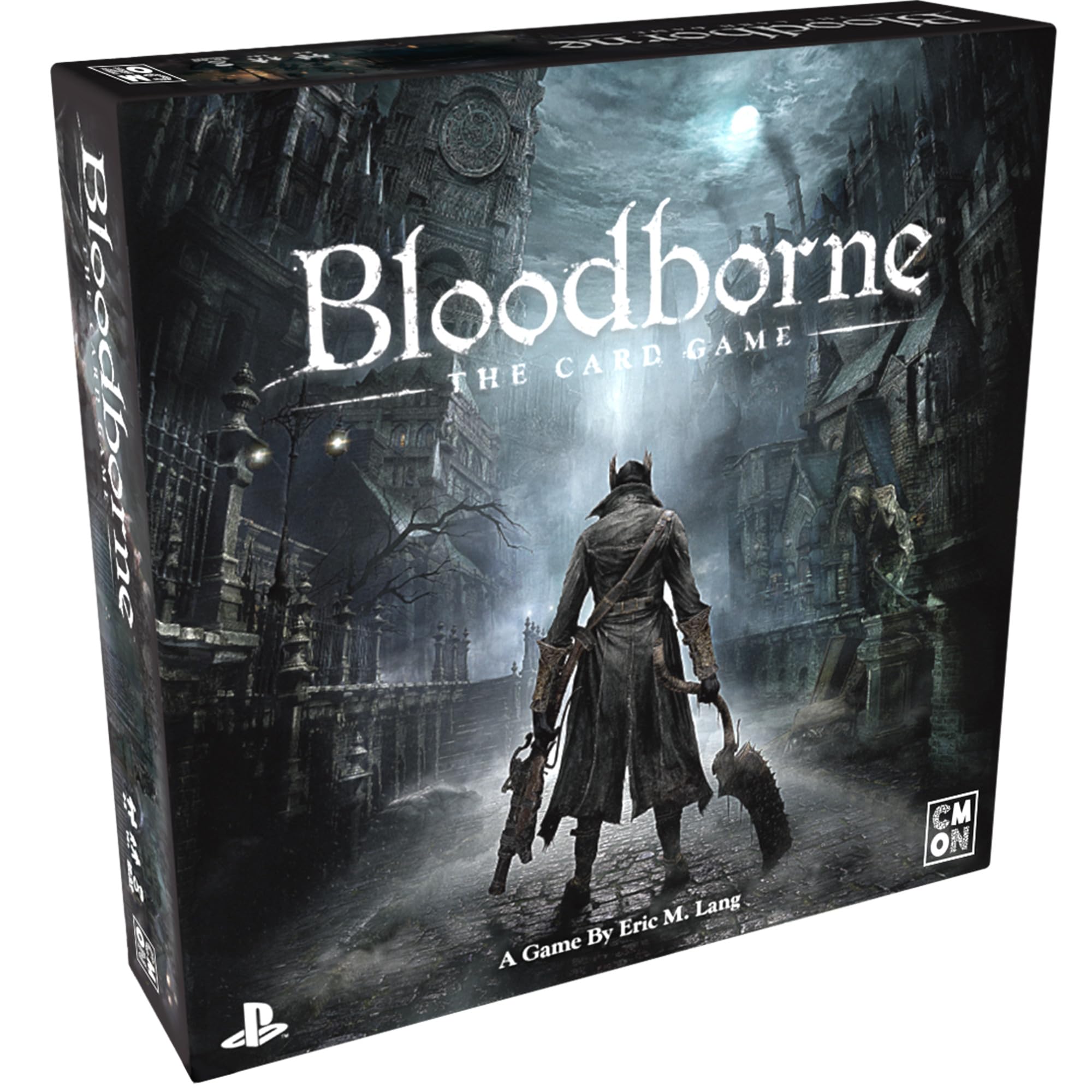 CMON Bloodborne Card Game dungeon chalice setup for cooperative exploration.
