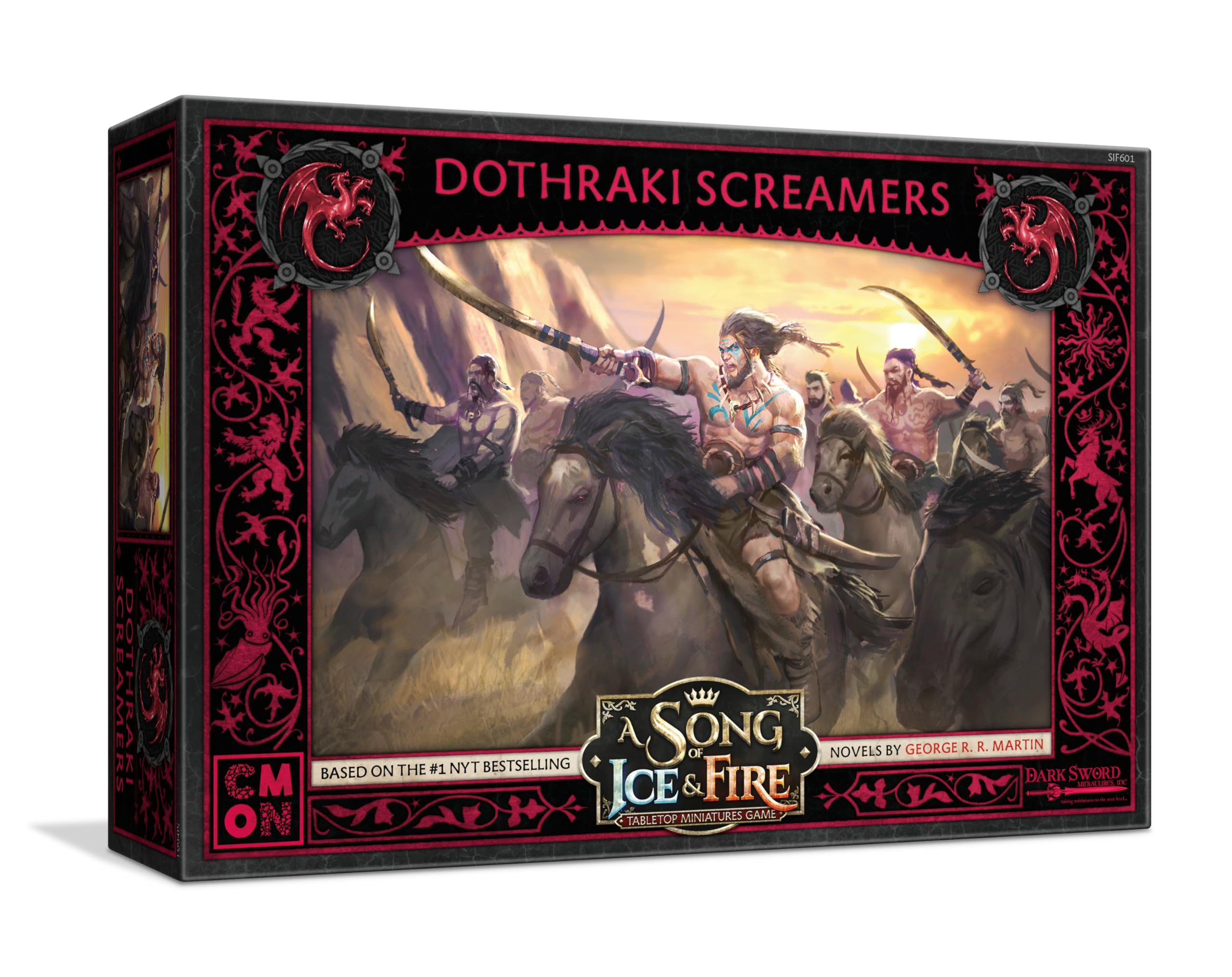 CMON Dothraki Screamers unit box on display for epic tabletop battles