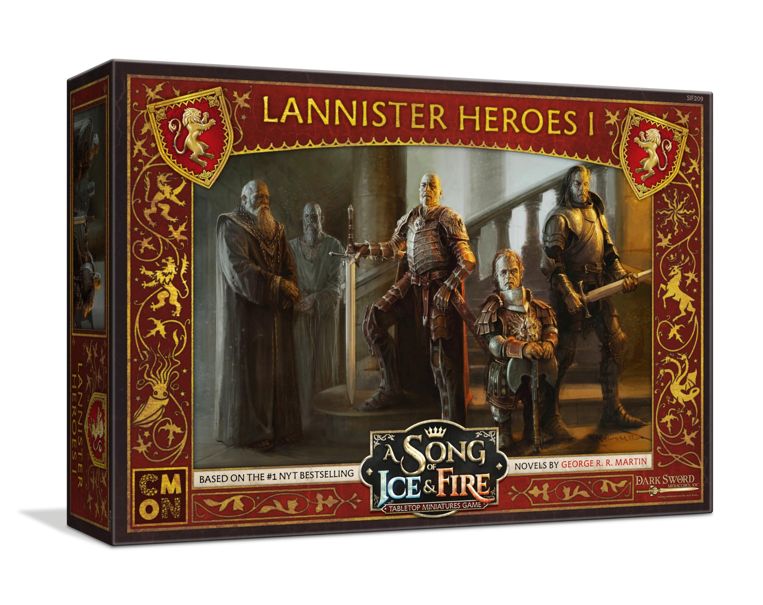 CMON Lannister Heroes Set I – Jaime Lannister miniature for tabletop command.