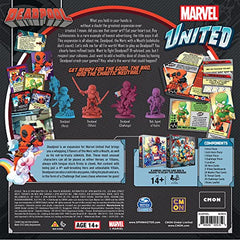 CMON Marvel United Deadpool Expansion Deadpool hero card emphasizes bold teamwork.