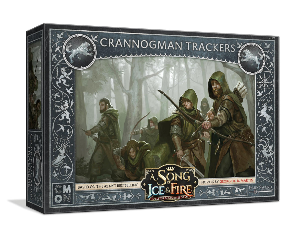 CMON SIF Stark Crannogman Trackers unit box for stealthy ambush on the battlefield.