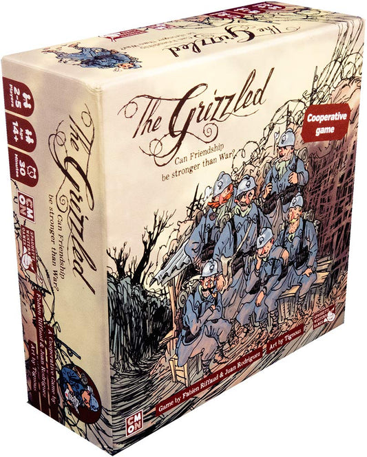 CMON The Grizzled front cover sets a tense war mood for cooperative gameplay.