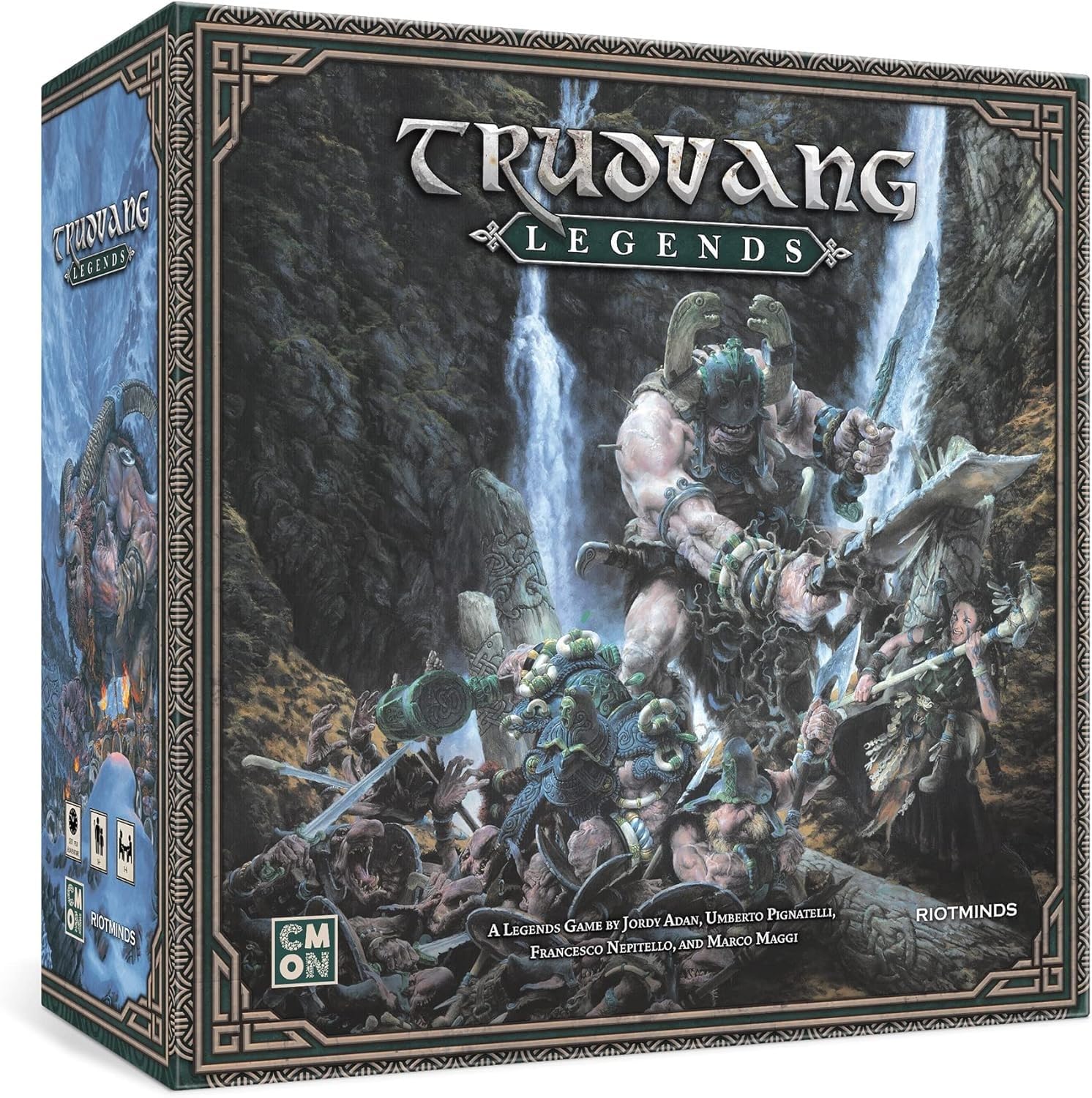 CMON Trudvang Legends game board and map showcase diverse landscapes for epic quests.