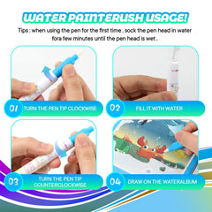 CMTOOP travel-friendly water coloring kit supports quiet, mess-free learning.