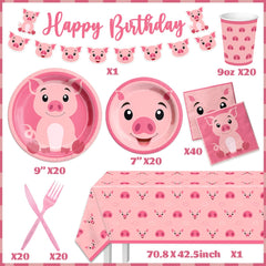 CMUSKO Pig 9-inch plates for sturdy, kid-friendly dining