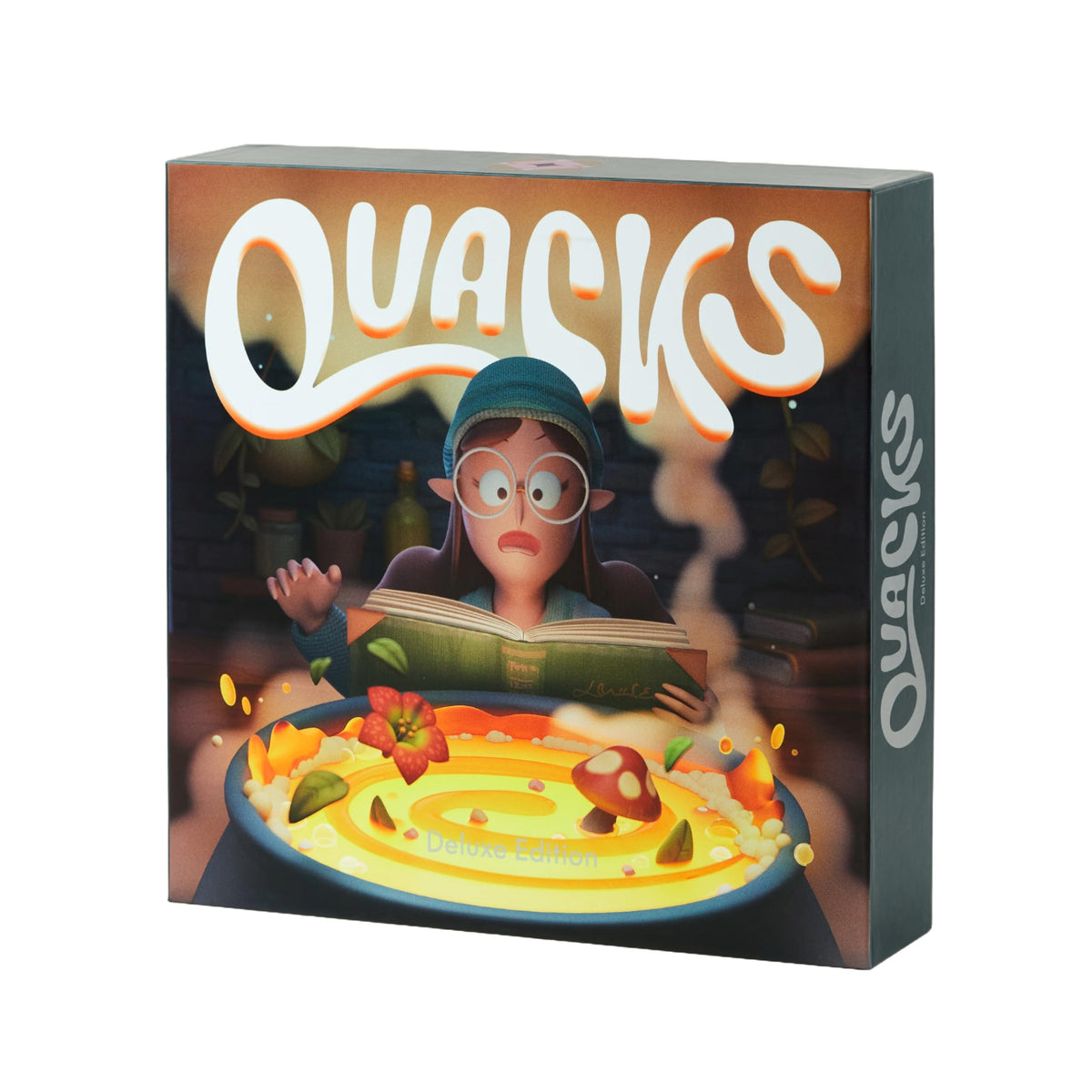 CMYK Quacks Deluxe Edition box cover with vibrant art invites family game night.