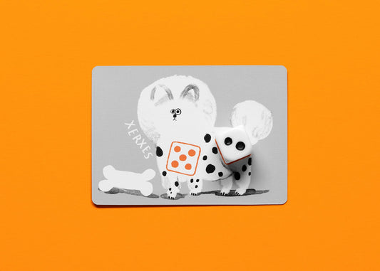 CMYK Spots Dice Game: roll and reroll dice to chase spot matches.