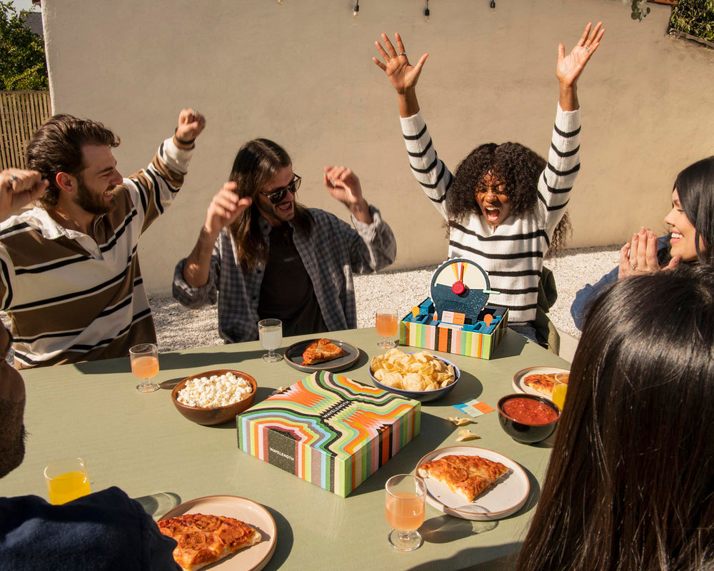 CMYK Wavelength during game play: easy setup and instant fun for large groups