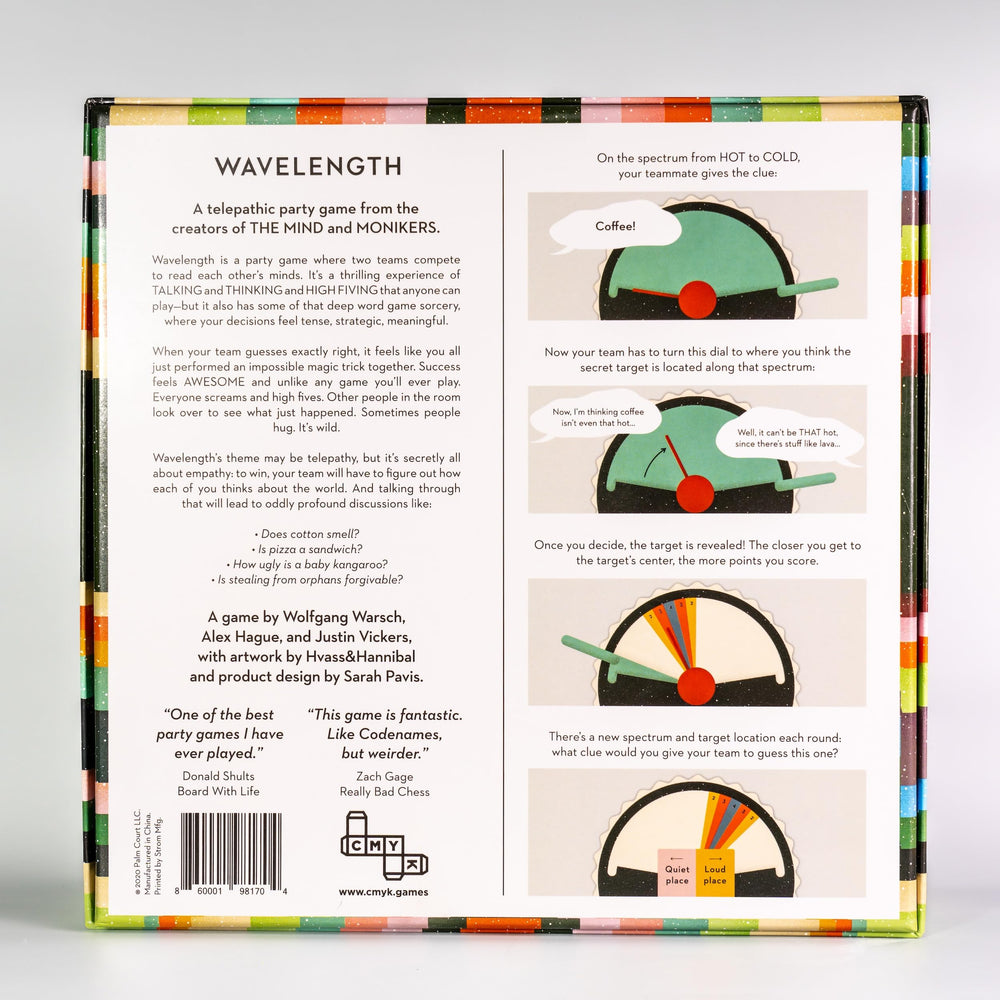 CMYK Wavelength large group play: scalable fun from 2 to 12+ players