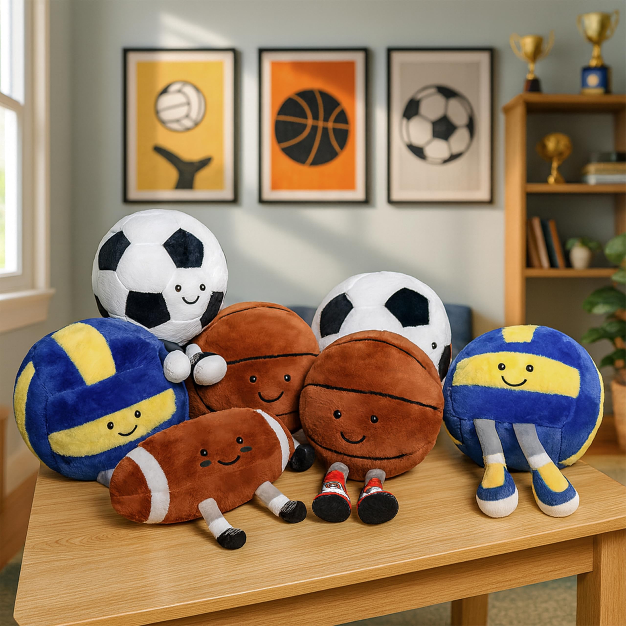 CNAANA plush volleyball toy 7-9 inch size perfect for small hands.
