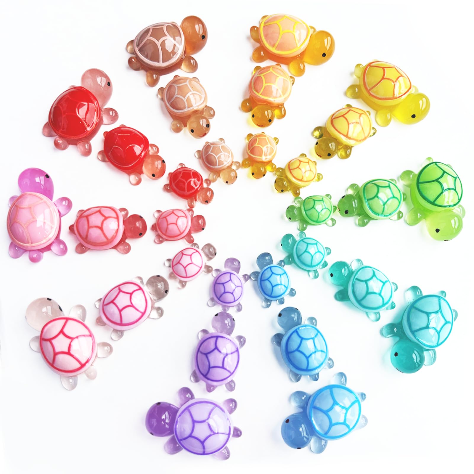 cntjv glow-in-dark turtle group brightens dollhouses and miniature displays.