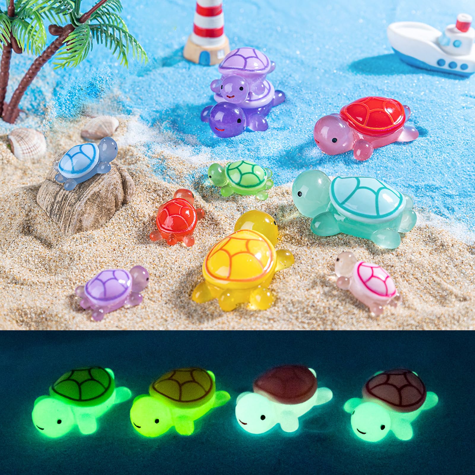 cntjv mixed-color turtle set ideal for ocean-themed party decor.
