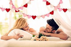 CNVOILA 110inch dining room decor heart garland sets a celebratory vibe.
