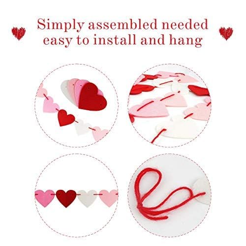 CNVOILA 110inch living room decor heart garland brings warm ambience.