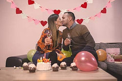 CNVOILA 110inch wedding decor heart garland suits intimate celebrations.