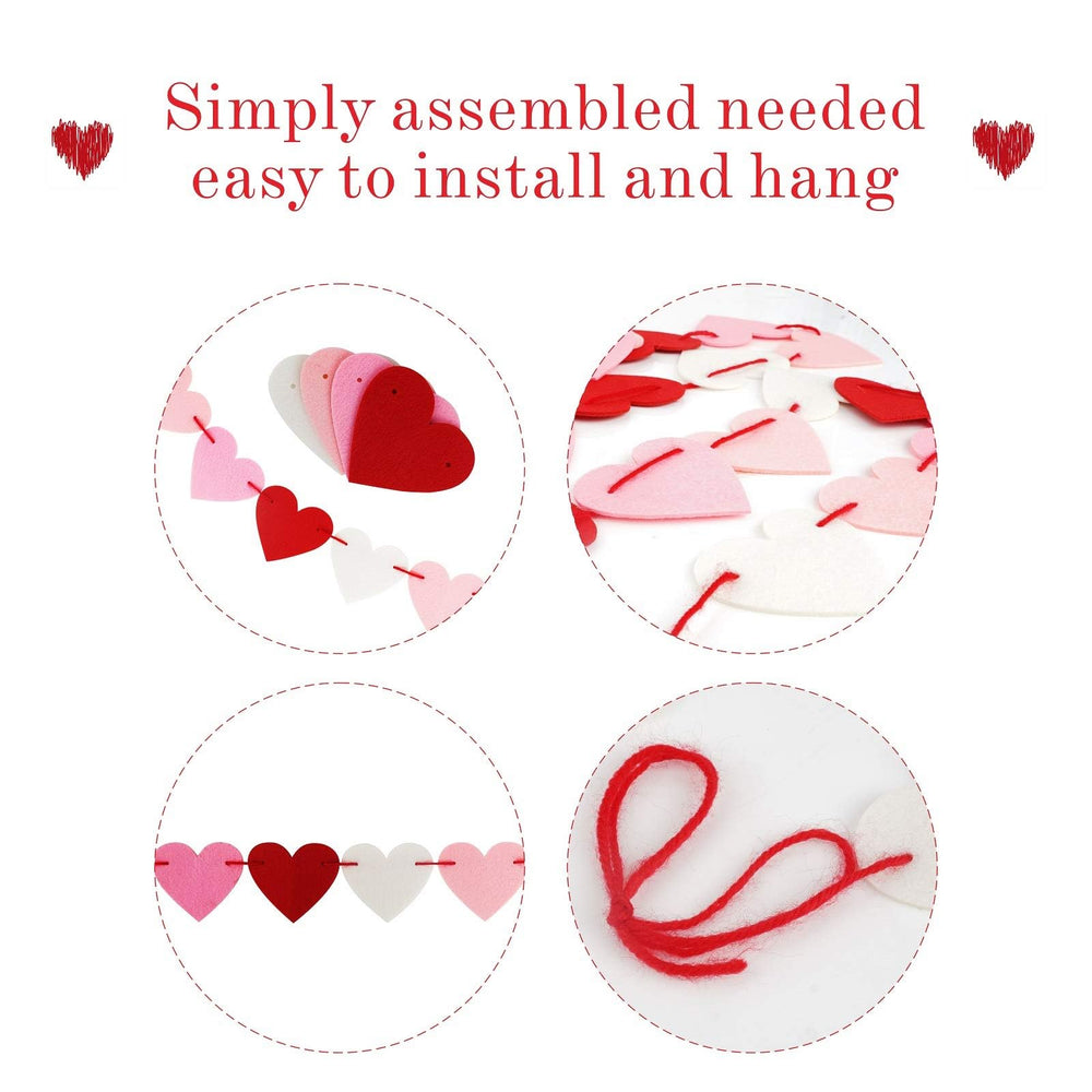 CNVOILA Valentines decor on mantel for fireplace display