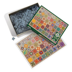 Cobble Hill puzzle with sample poster included for reference