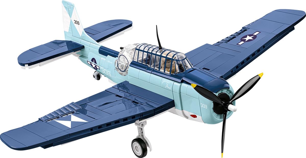 COBI Historical Collection WWII Grumman TBF Avenger cockpit detail with authentic markings for display