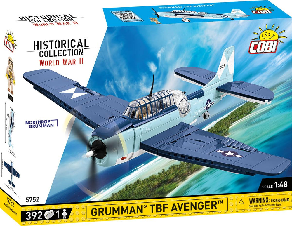 COBI Historical Collection WWII Grumman TBF Avenger landing gear with rotating wheels for realism
