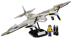 COBI Mosquito plane display stand highlights the model on a stylish shelf.
