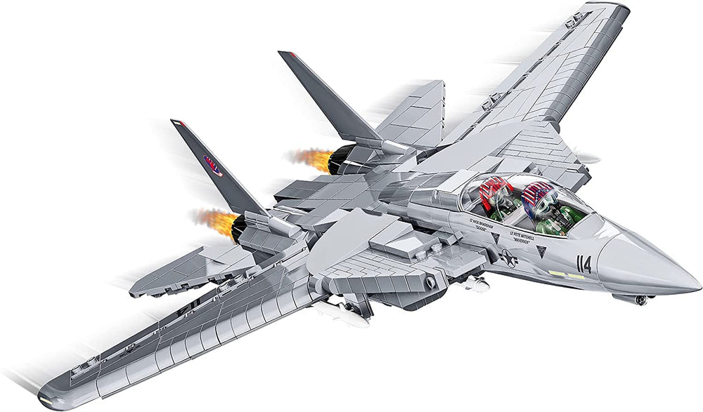 COBI Top Gun F-14A Tomcat display stand with name plate for easy showcasing