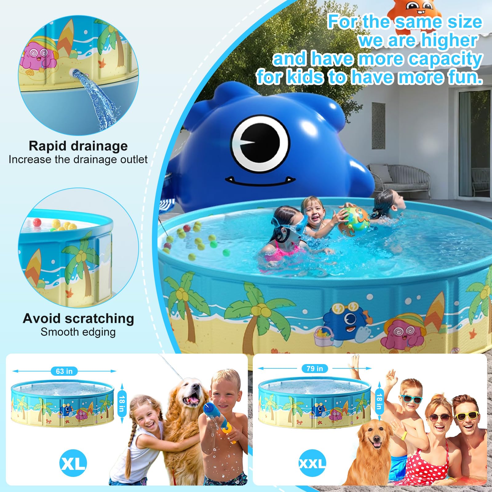 Quick setup of COBOPANDA pool for backyard splash sessions