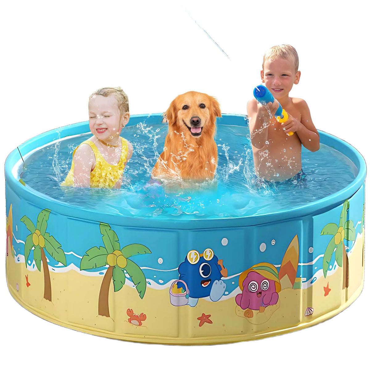 COBOPANDA foldable pool in backyard for family summer fun