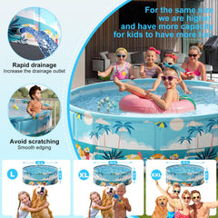 COBOPANDA portable-dog-pool-79x18 ready for pets to cool off in sun