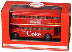 Coca-Cola Routemaster 1/64 branding graphics highlighting authentic branding.