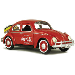 Coca-Cola 1967 VW Beetle with rear decklid rack, authentic display piece.
