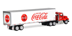 Close-up of Coca-Cola script logo detail on the trailer.