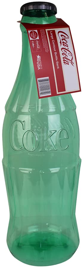 Coca-Cola two-pack bottle banks; eye-catching retro storage and decor.