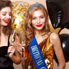 COCIDE crystal tiara adds sparkling elegance to celebrations.