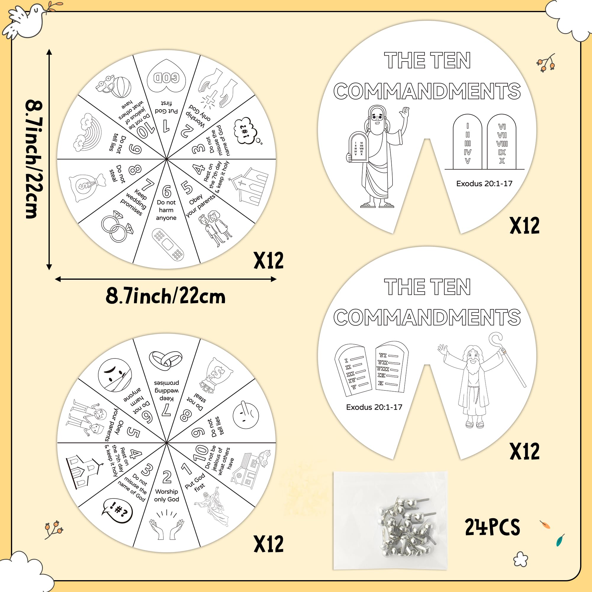 COcnny coloring cards show four patterns for group coloring activities