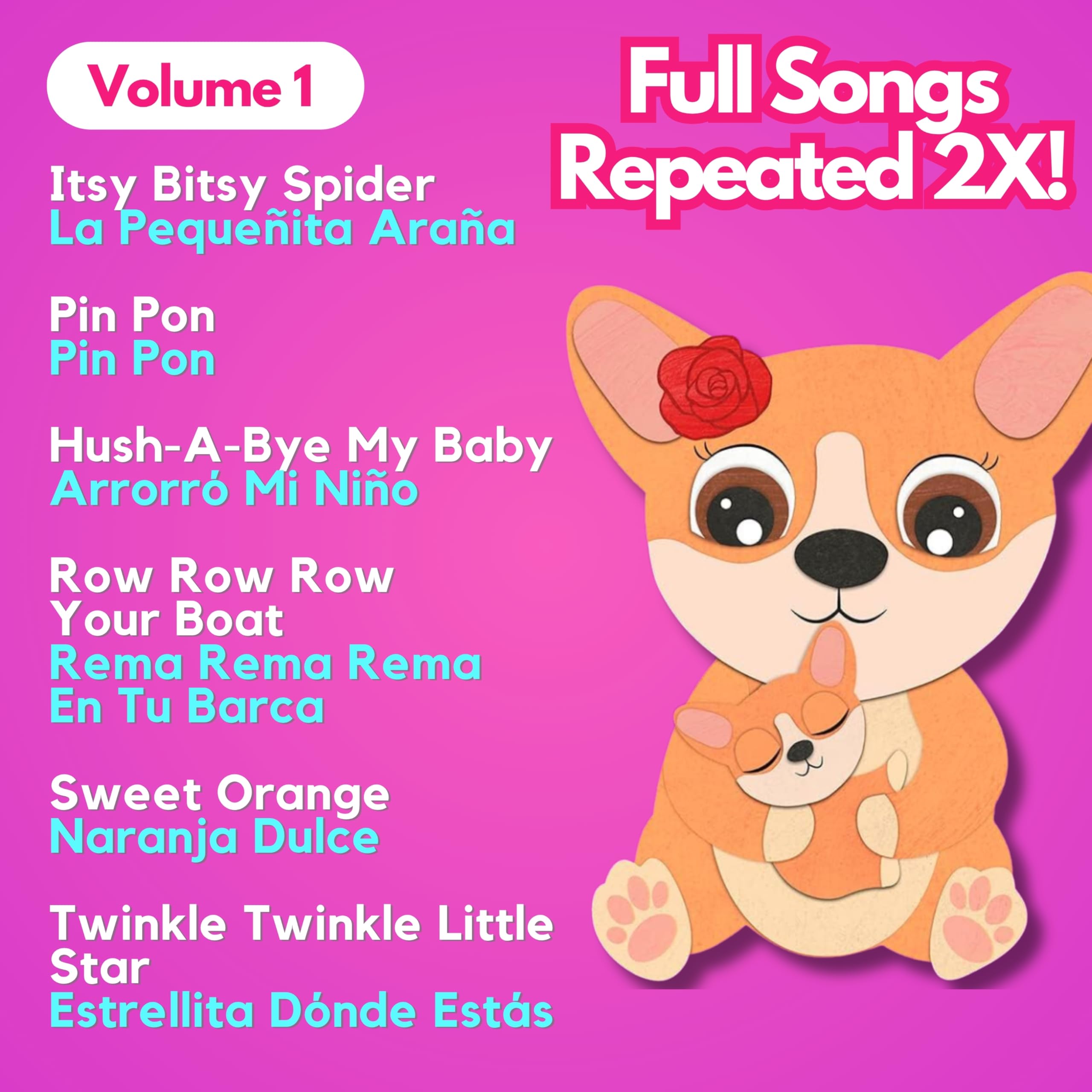 Coco Learns Spanish musical book close-up of volume control and play button