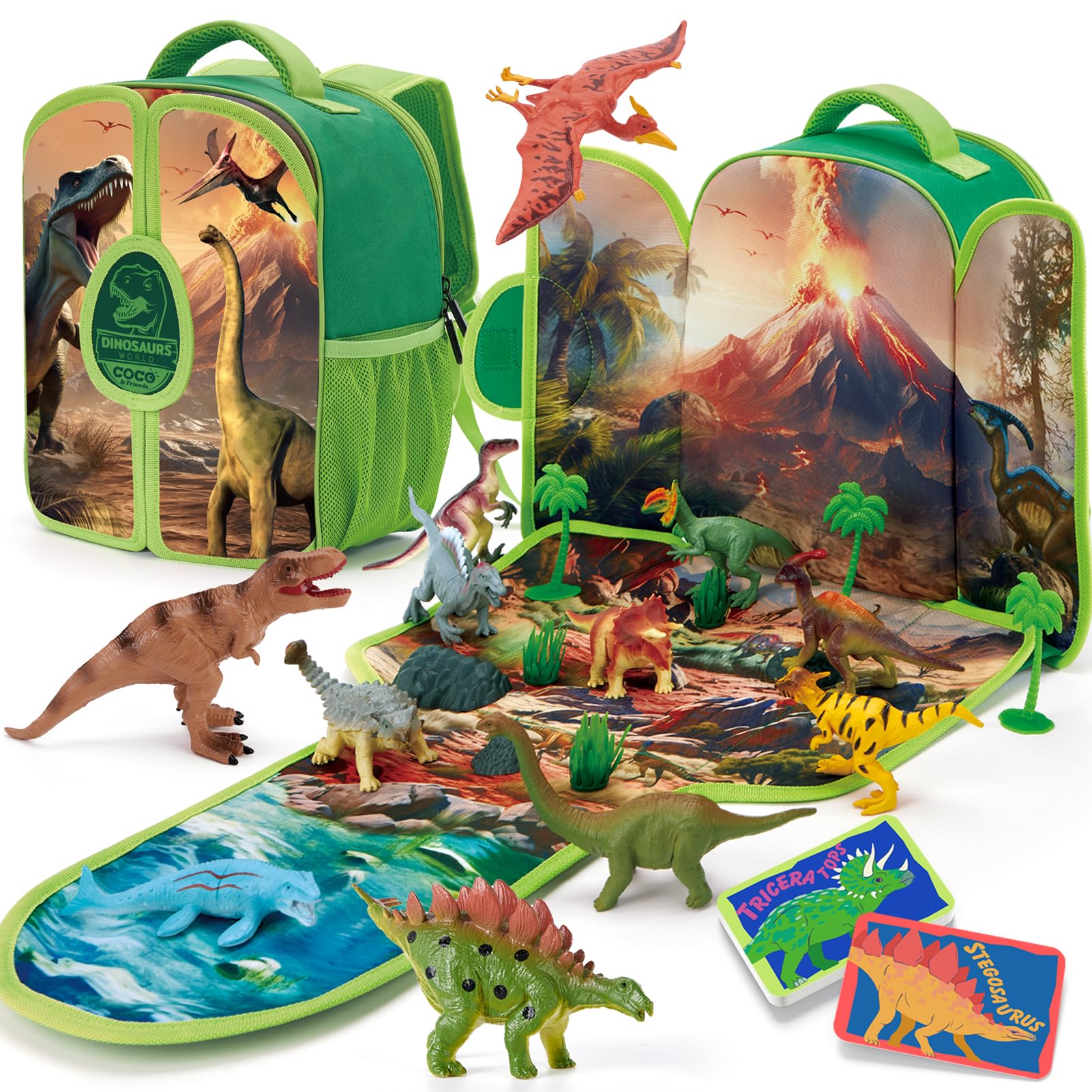 COCO&Friends dinosaur-backpack for on-the-go pretend play