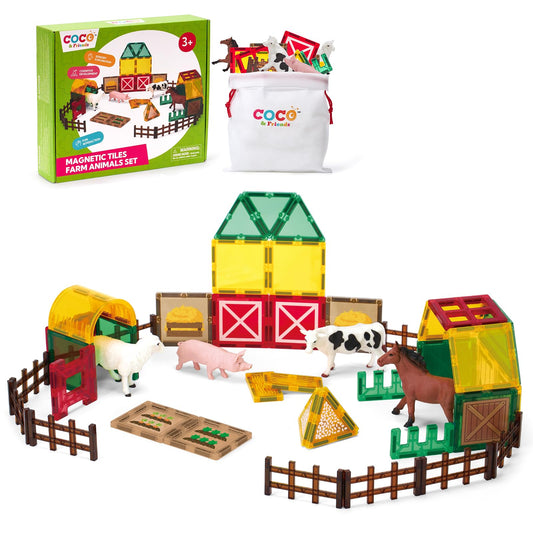 COCO&Friends farm tiles forest scene for imaginative play and farming fun