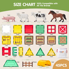 COCO&Friends travel-friendly family time with a magnetic farm tiles set