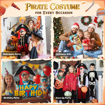 Cocojeci pirate hat with headband, secure and playful role play