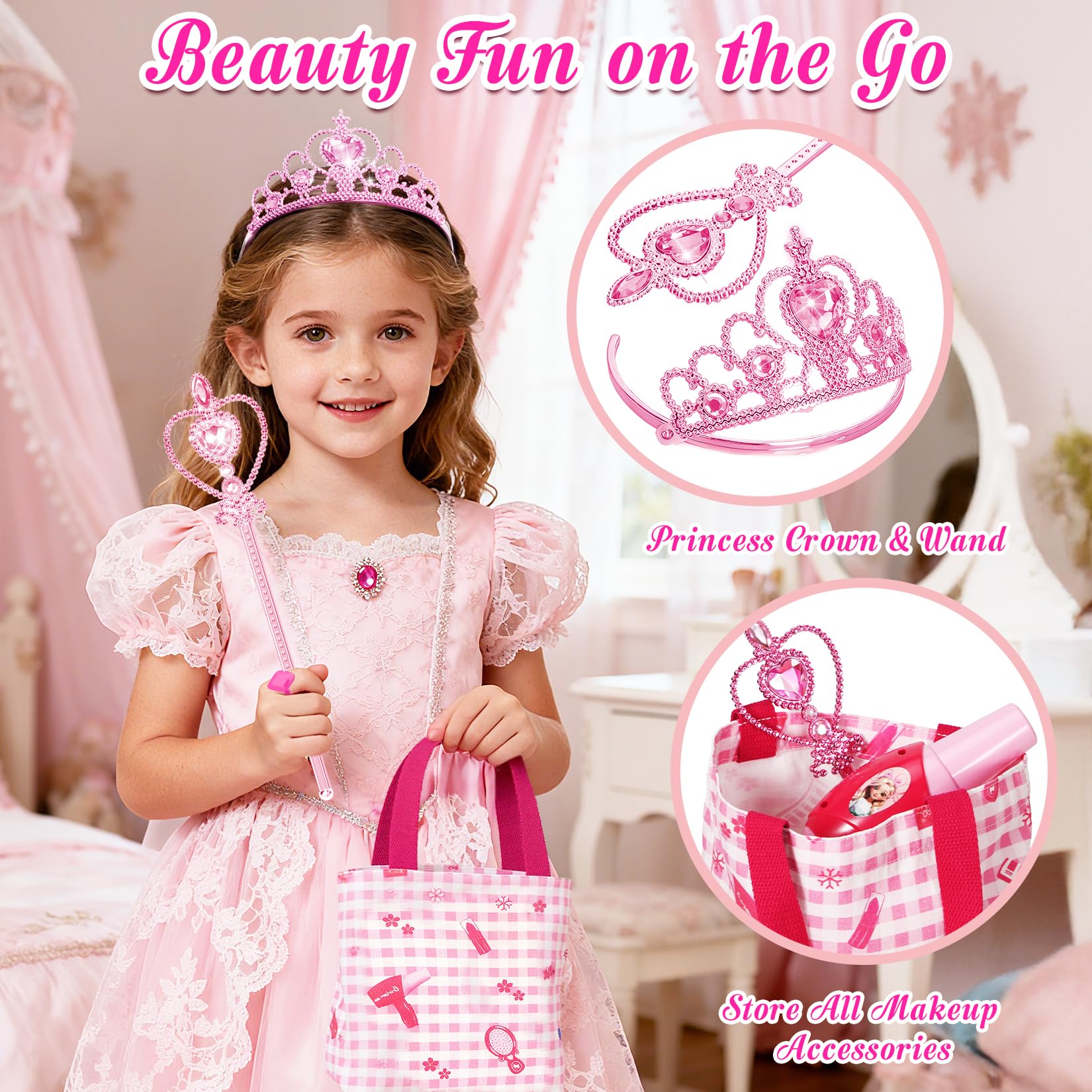 Cocojeci princess crown and wand accessories spark imaginative dress-up play