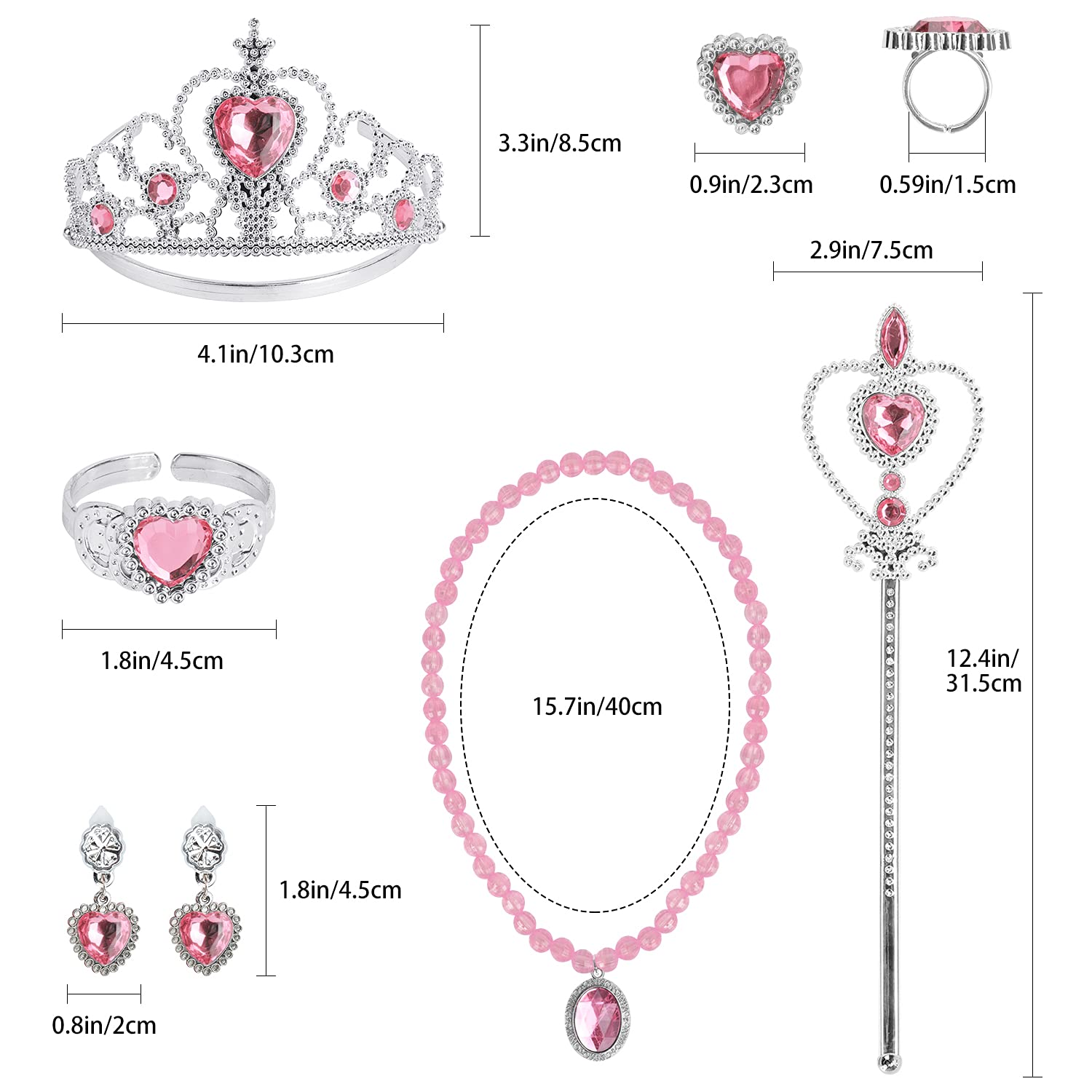 Cocojeci pink bracelet pairs with crown and wand for cohesive party attire.