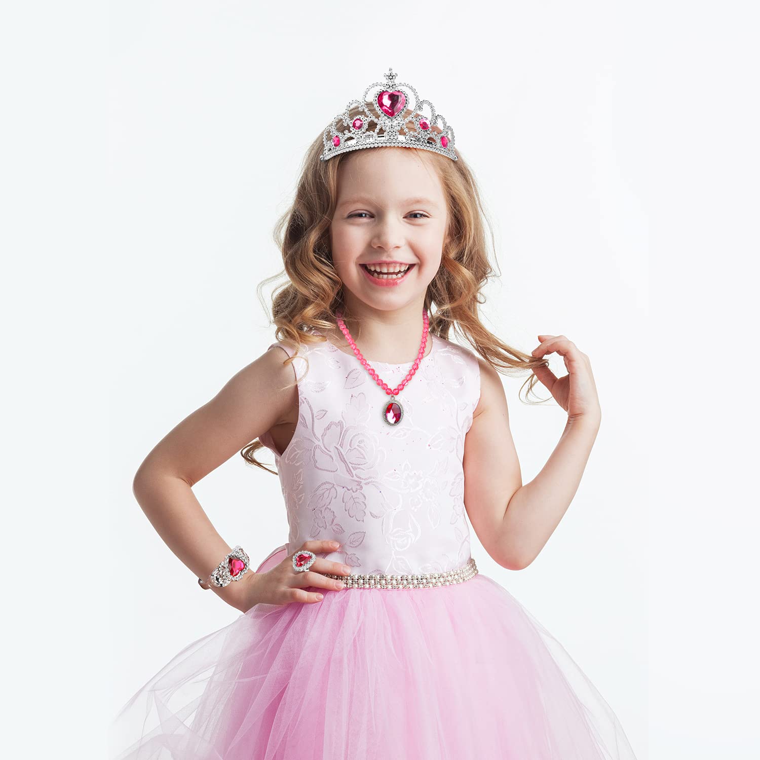 Cocojeci princess wand in rose for interactive pretend play and royal role play.