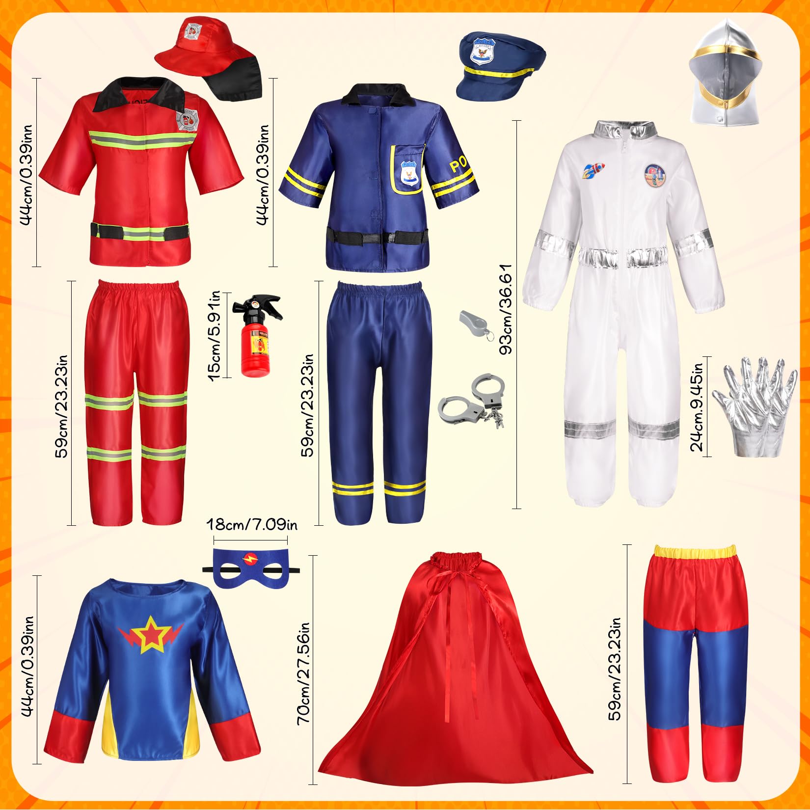 Cocojeci costumes with elastic waistbands for quick, comfortable dressing