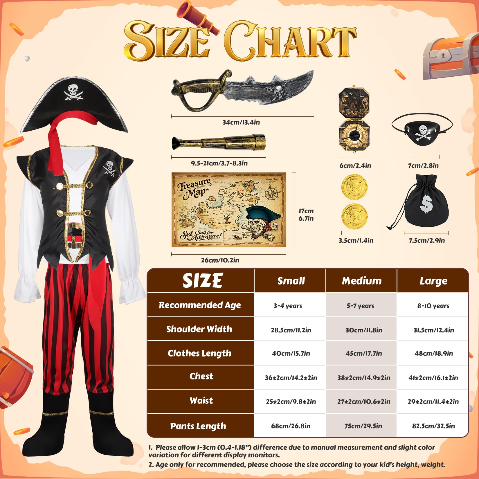 Cocojeci treasure map, spyglass, and compass set inspires storytelling