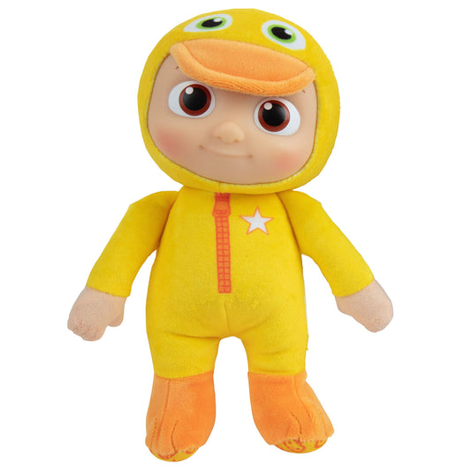 CoComelon JJ Puppy plush in duck onesie invites imaginative storytelling and hugs.