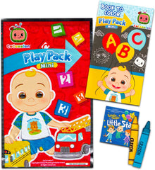 CoComelon coloring utensils set ensures mess-free drawing during party activities.