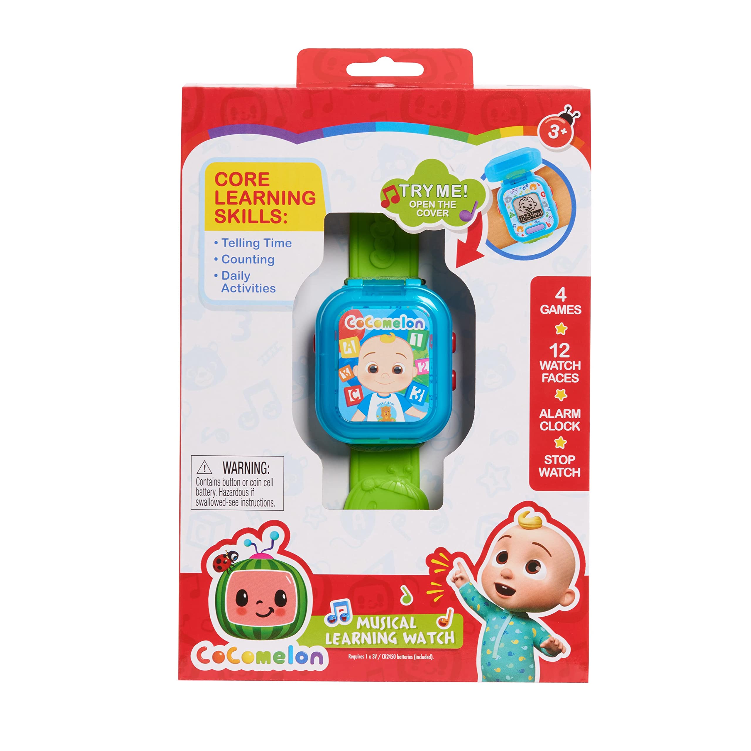CoComelon JJ's Learning Watch battery included for instant play.