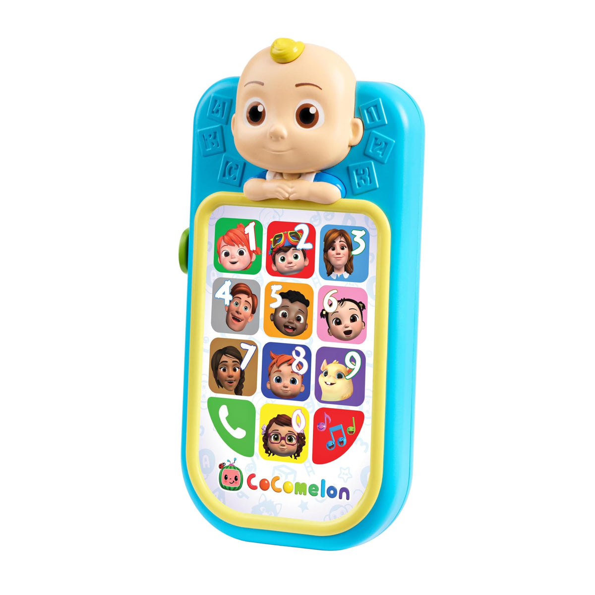 CoComelon JJ's My First Phone front view with lights and big buttons for early learning